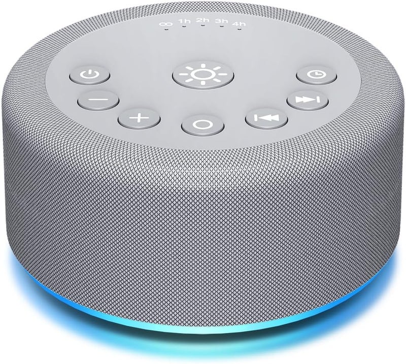Hushing Sound Machine Night Light White Noise Brown Noise Machine 30 Non Looping Sounds 12 Lights 5 Timers 36 Adjustable Volume Memory Function Sleep Sounds Machine for Baby Kids Adult & Home Office Travel - Image 1